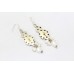 Dangle Women's Earrings 925 Sterling Silver Coral & Pearl Gem Stones B47